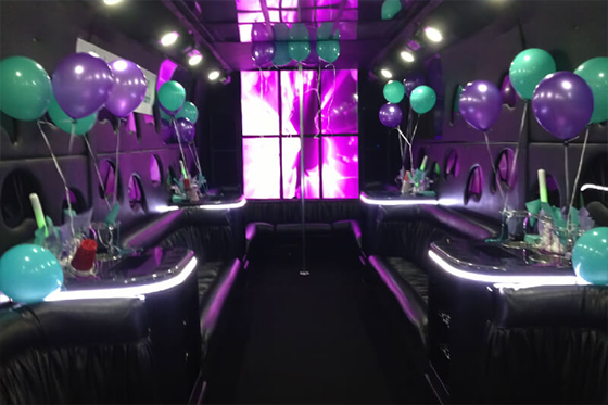 spacious party bus